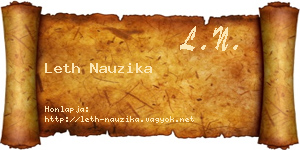 Leth Nauzika névjegykártya